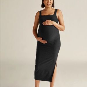BEYOND YOGA - BEYOND THE BUMP Icon midi Maternity Dress - black - bodycon